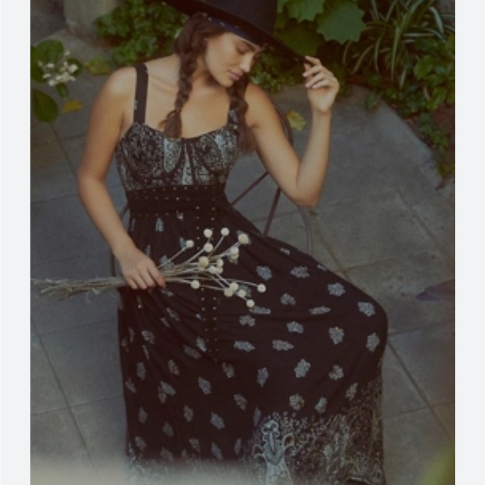 Anthropologie Forever That Girl Beaded Corset Maxi Dress in Size XS